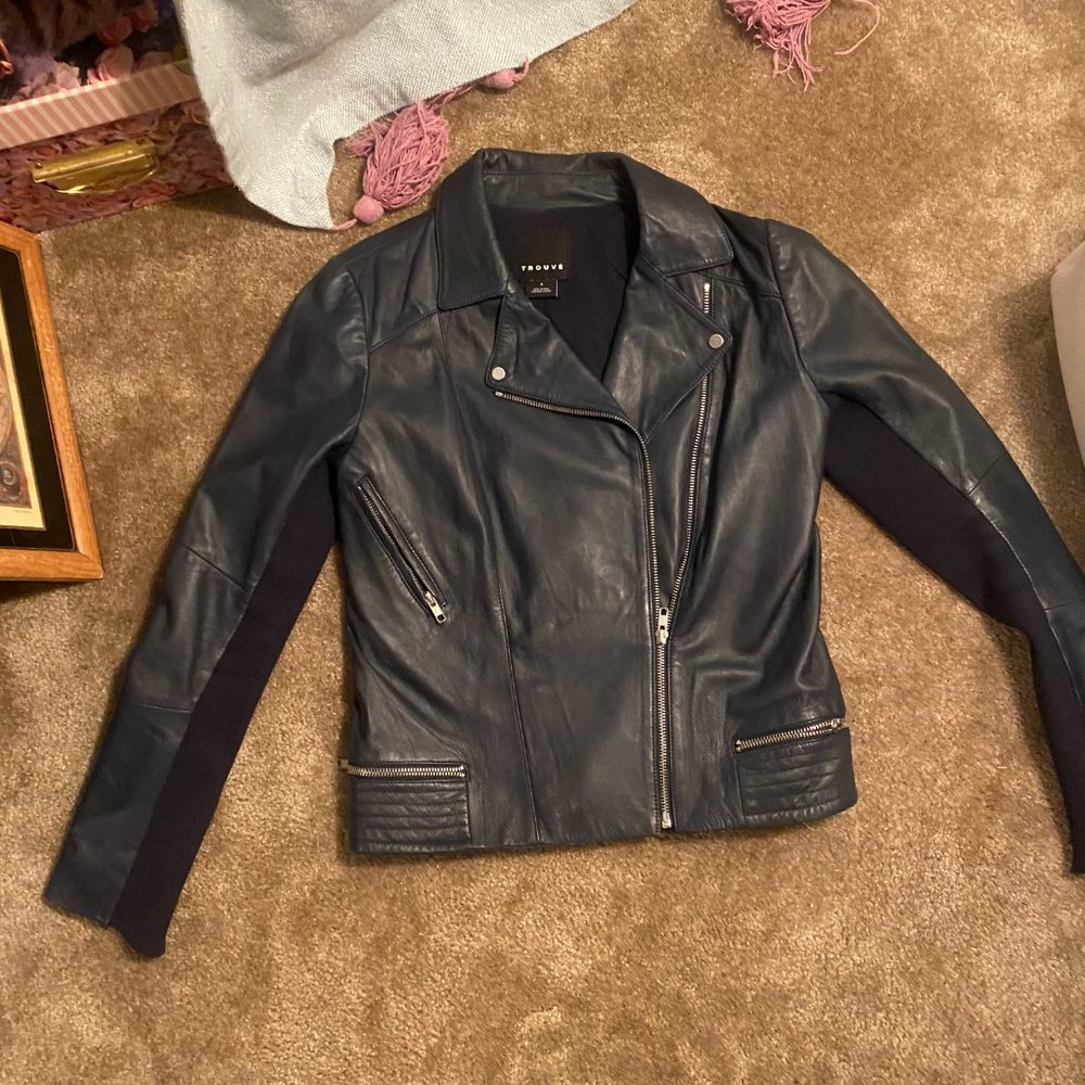 Trouvé Leather Bomber Jacket